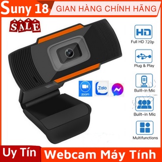 Webcam máy tính chuyên dụng cho livestream học và làm việc online siêu rõ nét hd 720p bảo hành 1 năm