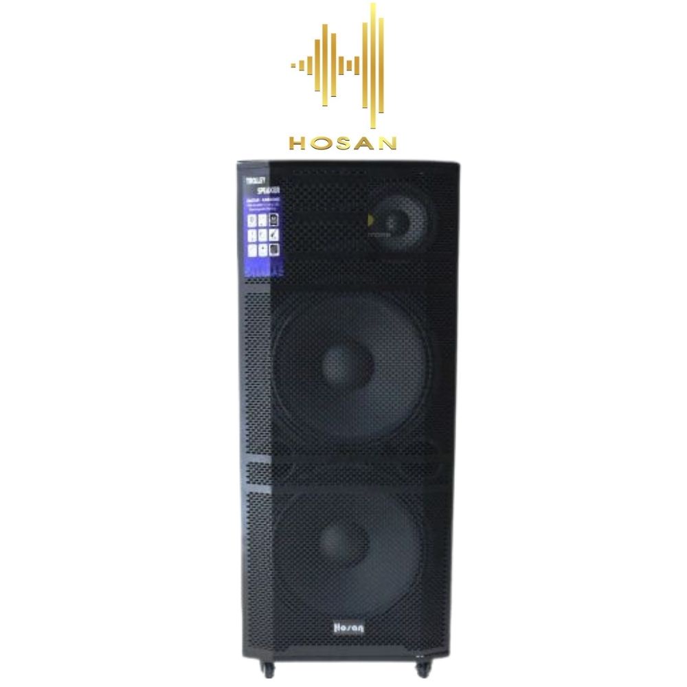 Loa kéo Hosan DX 785 công suất 1000W, Loa bass 4 tấc đôi, thùng hỗ cao cấp