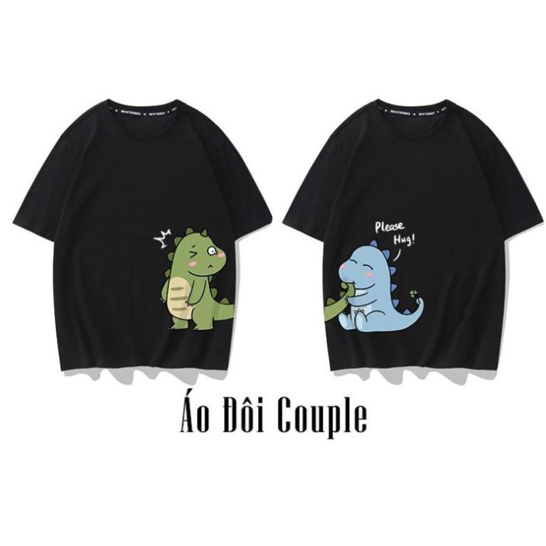 Áo Thun Đôi Khủng Long kute cực HOT - giá 1 áo /uy tín chất lượng