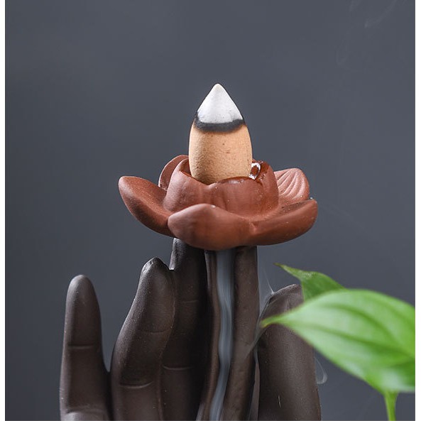 [MUA NHIỀU GIẢM GIÁ] Thác Trầm Hương Phật Thủ Chú Tiểu Xanh - Đèn LED - Ms08 | BigBuy360 - bigbuy360.vn