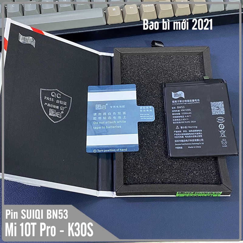 Pin Suiqi Li-ion thay thế cho Xiaomi Mi 10T Pro - Redmi K30S BM53 5200mAh