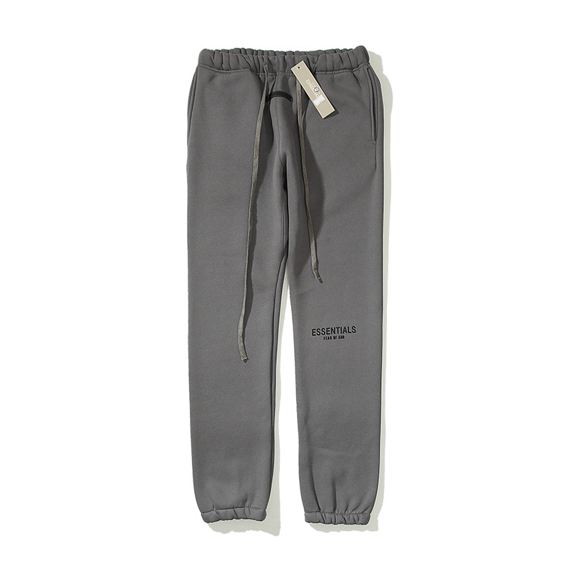 Quần thể thao ESSENTIALS bằng cotton phối nhung lưng thun co giãn phong cách cổ điển thời trang cho nam và nữ