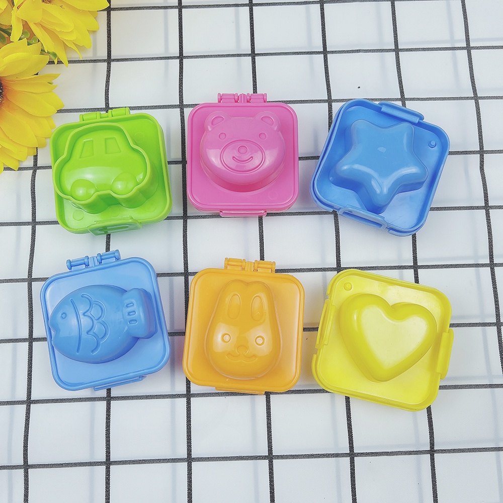 Khuôn Cơm BenTo, Khuôn Ép Cơm Ép Trứng Bento Cho Bé Ăn Dặm