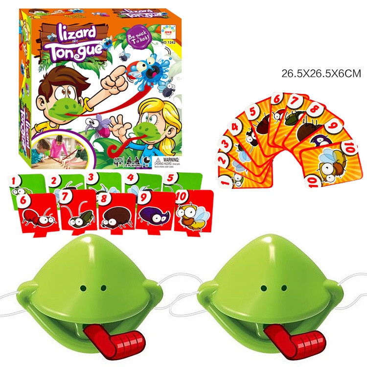 Đồ chơi trẻ em, Mặt nạ tắc kè cho bé, Tic tac Tongue, Trò chơi ếch thè lưỡi bắn thẻ bài cực vui nhộn
