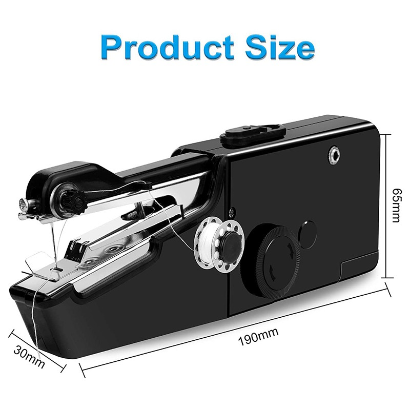 USB Electric Handheld Sewing Machine Kit, Cordless Mini Quick Repairing Sewing Machine for Denim Curtain Leather