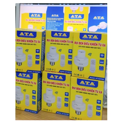 ĐUI ĐÈN ĐIỀU KHIỂN TỪ XA BẰNG REMOTE SÓNG RADIO ATA E27DK