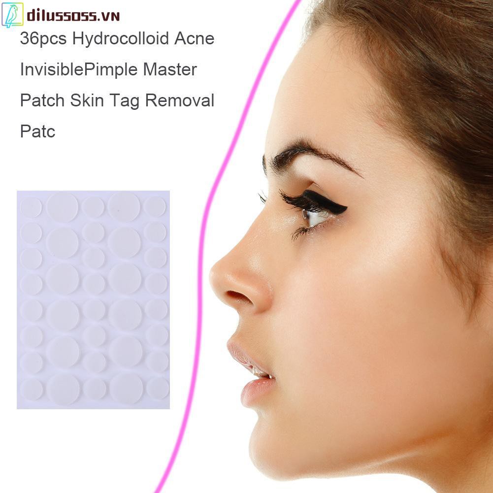 Bộ 24/36 miếng dán Hydrocolloid hỗ trợ loại bỏ mụn thoáng khí chăm sóc da mặt