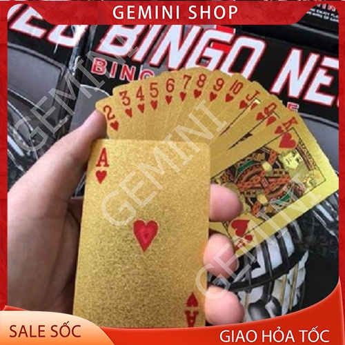 Bộ bài tây tú lơ khơ mạ vàng cao cấp sang trọng chống thấm nước MÃ B1 GEMINI SHOP