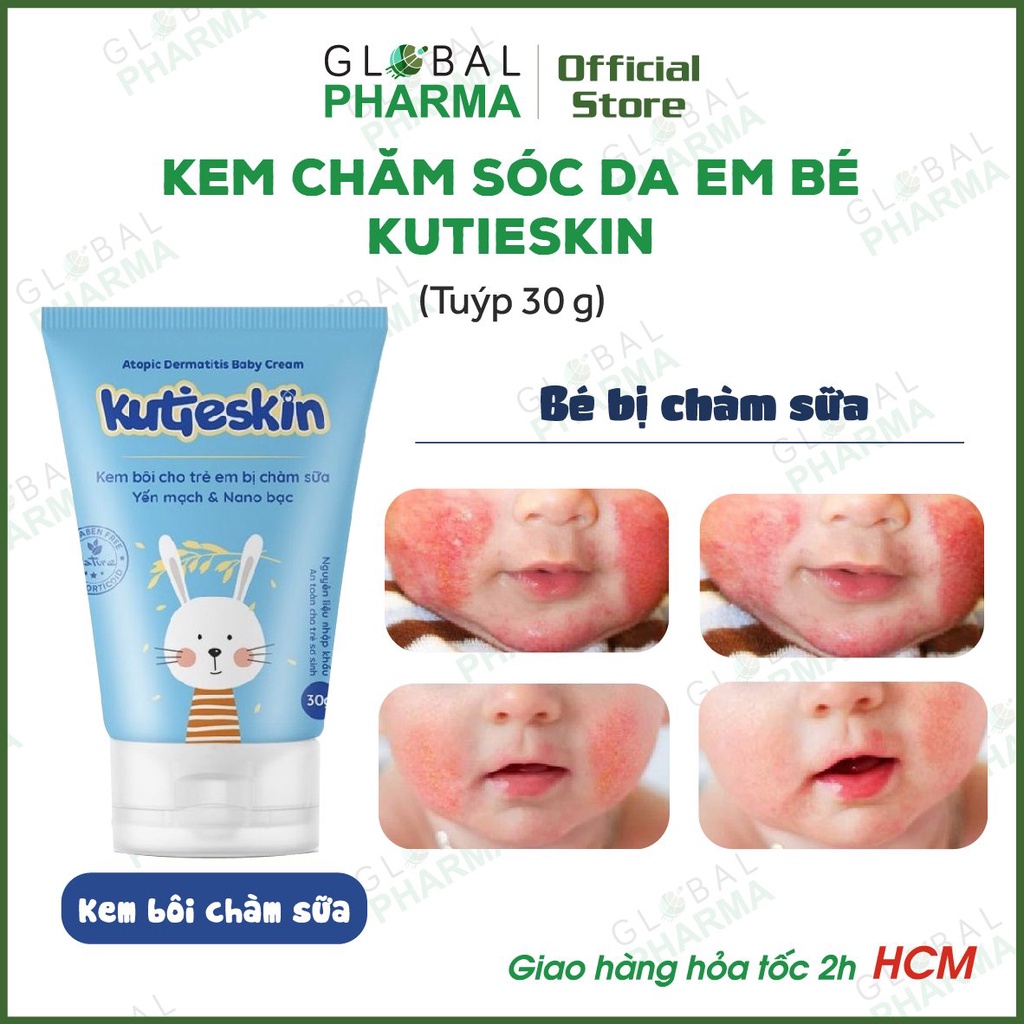 Kem Bôi Da Cho Bé KUTIESKIN (Tuýp 30g) - Giúp Giảm Mẩn Ngứa, Hăm Tã, Chàm Sữa, Dưỡng Ẩm