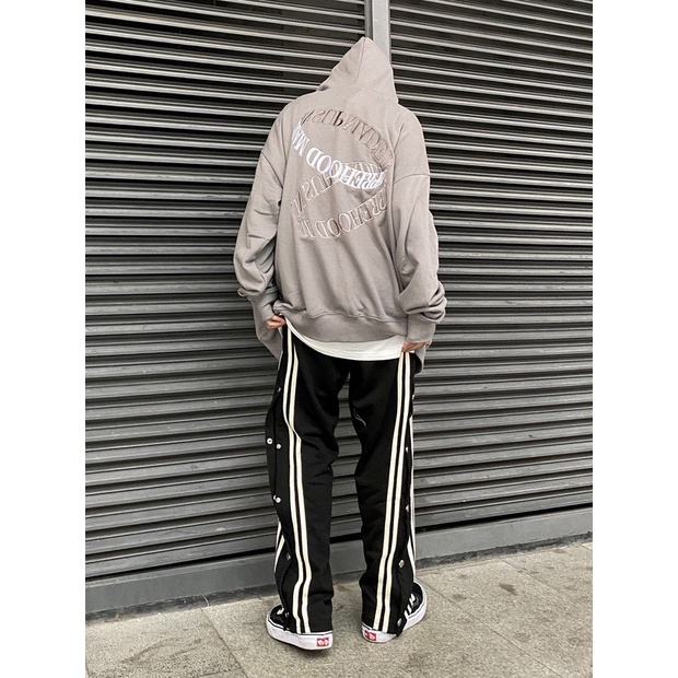 Áo Khoác Hoodie Zip In Hình Chữ Vòng Có Mũ Unisex Nam Nữ Form Rộng Ulzzang