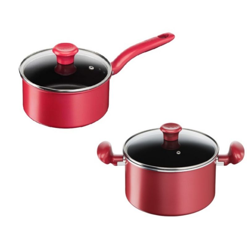 Combo Tefal So Chef nồi cán dài/quánh 18cm &amp; Nồi 22cm