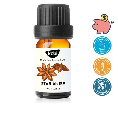 Tinh dầu Hồi Kobi Star anise essential oil giúp đuổi muỗi, khử mùi, làm thơm phòng - 5ml