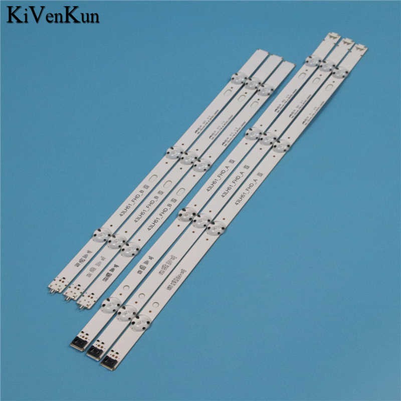 LG 43LH570T #43LH51 - 3 dãy  led cho Tivi LG 43UJ6307 43LJ594V 43UJ630V 43LH511T và các dòng tương tự