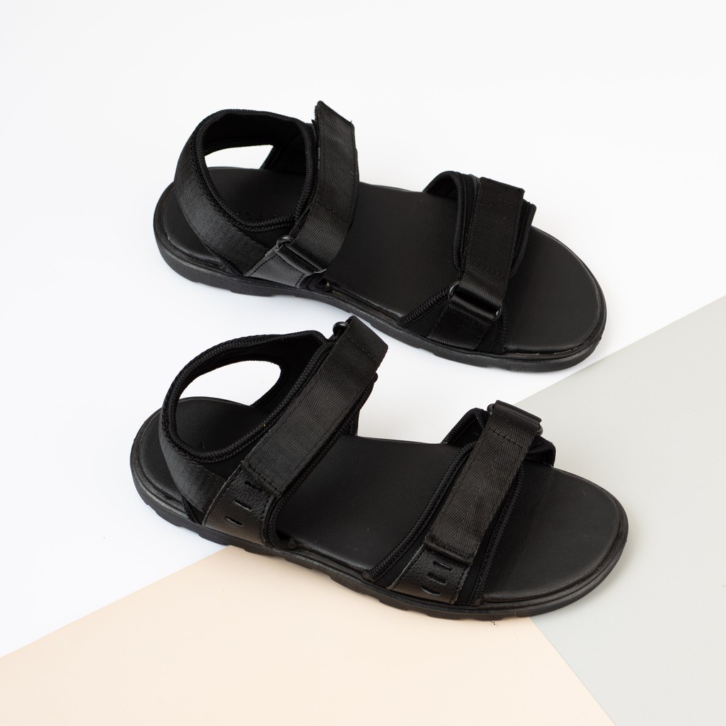 Giày Sandal Nam MWC Đế Cao Su 1.5CM Quai Dù Phối Da NASD- 7035