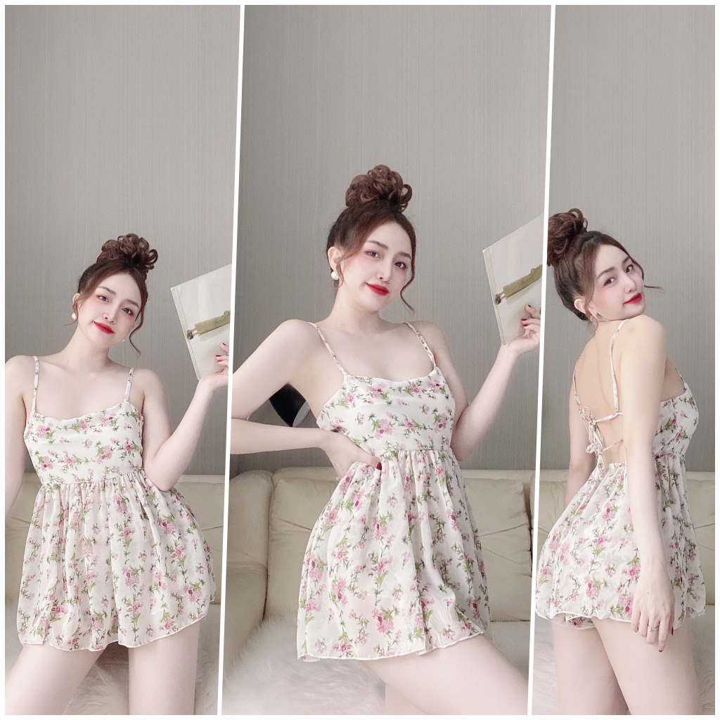 Đồ ngủ nữ BIGSIZE ❣️FREE SHIP❣️ Đồ ngủ CHIFFON CÓ MÚT <70kg | BigBuy360 - bigbuy360.vn