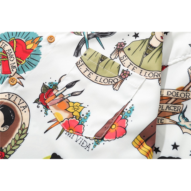 Áo sơ mi tay dài in họa tiết phong cách trẻ trung cho nam