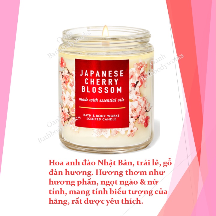 [Đủ mùi] Nến thơm 1 bấc Bath & Body Works (Auth)