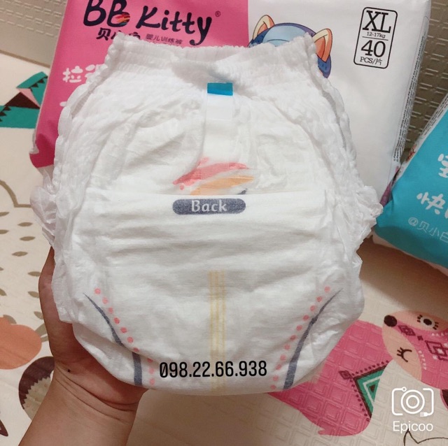 [BỈM BB KITTY NỘI ĐỊA TRUNG] Bỉm dán S56/M48/L42 Bỉm quần L42/XL40/XX36