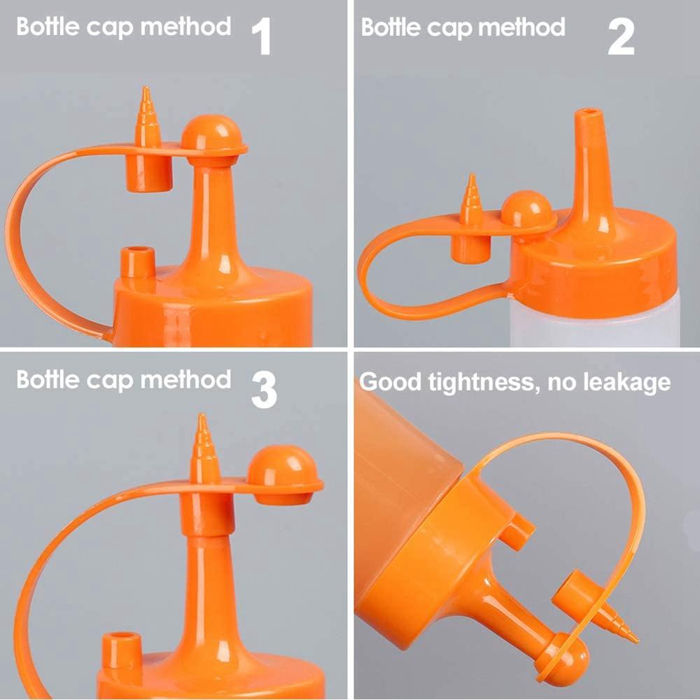 Set 1 / 3 Chai Nhựa PE Dạng Bóp Chống Rò Rỉ Đựng Sốt Nấu Ăn