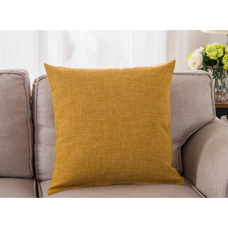 Gối tựa lưng, gối tựa trang trí 45x45cm, gối tựa sofa trơn một màu hiện đại KIM HUỆ