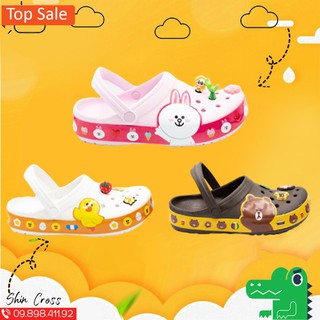 dép cross khủng long mẫu trẻ em💖FREESHIP💖dép cross bít đầu MAI GẤU THỎ