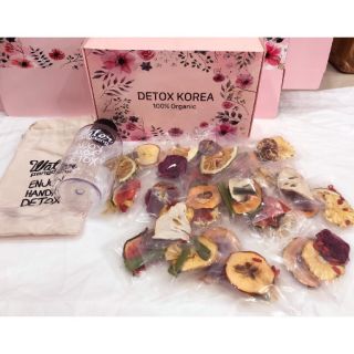 Set 30 gói Trái cây sấy Detox (full-VIP), Tặng 1 bình thuỷ tinh kèm túi vải