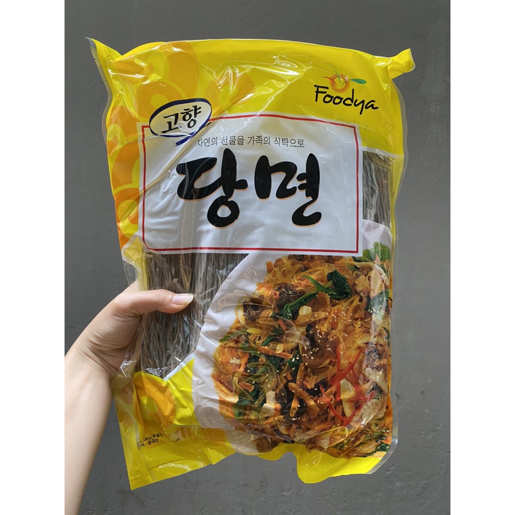 Miến khoai lang Hàn Quốc cao cấp Gogi và Nongwoo gói 1kg làm miến trộn, miến xào thích hợp với cả người ăn chay