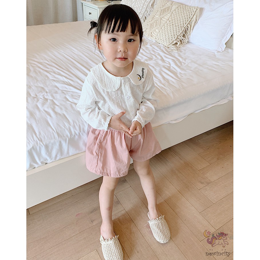 Quần Đùi Đi Biển Màu Trơn Phong Cách Hàn Quốc Cho Bé