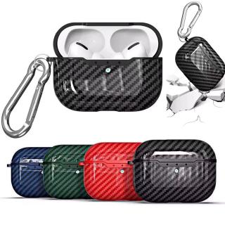 Hộp Bảo Vệ Bằng Sợi Carbon Chống Sốc Kèm Móc Khóa Cho Apple Airpods Pro 2019