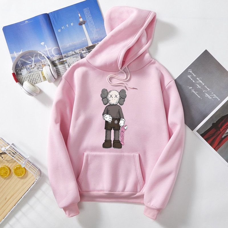 Áo Hoodie Tay Dài Dáng Rộng In Hình Sesame Street X Kaws Cá Tính Cho Nam Nữ | BigBuy360 - bigbuy360.vn