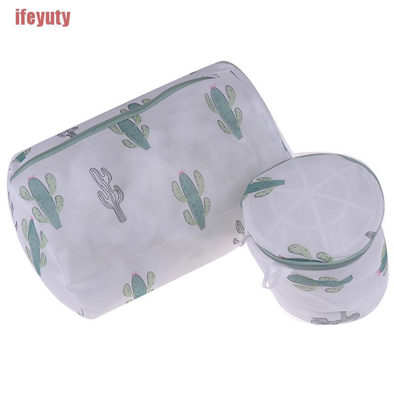 Túi Lưới Giặt Đồ Lót In Hình Xương Rồng Bằng Polyester