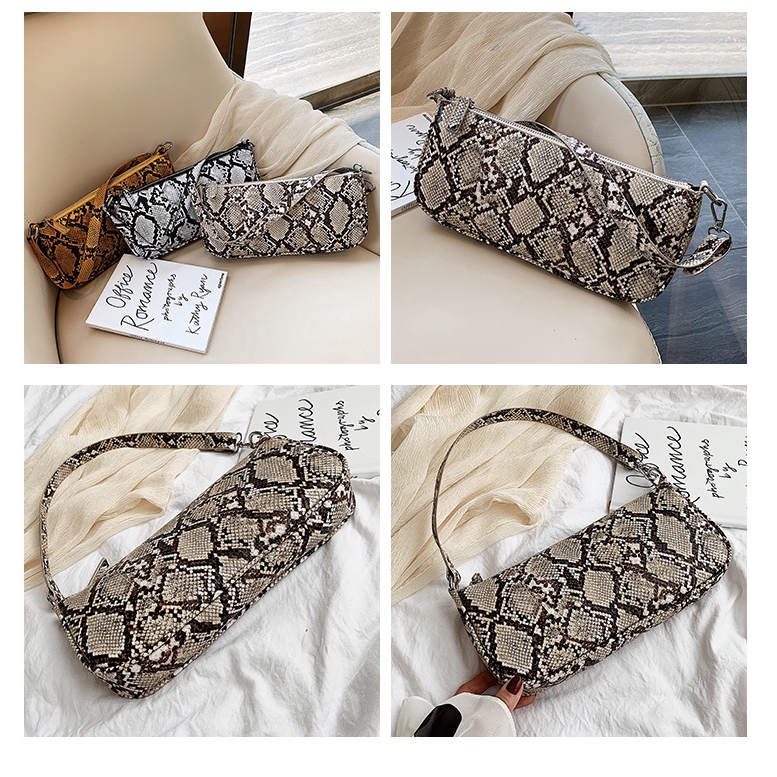 Túi đeo chéo họa tiết da rắn cá tính