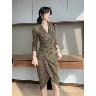 VÁY LEN NHŨ DÁNG ÔM VẠT CHÉO