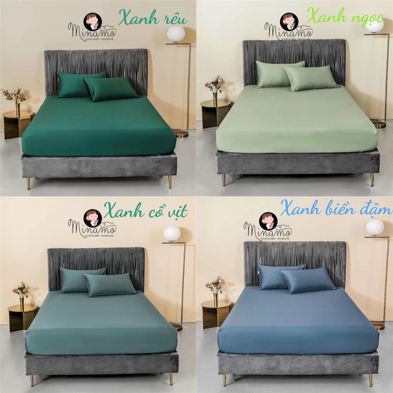 Bộ Vỏ Ga Gối Cotton 60s Minamo A03 Nhiều Màu Trơn Đẹp, Siêu Mềm Mát, Không Bai Xù - Bảo Hành Chính Hãng Minamo