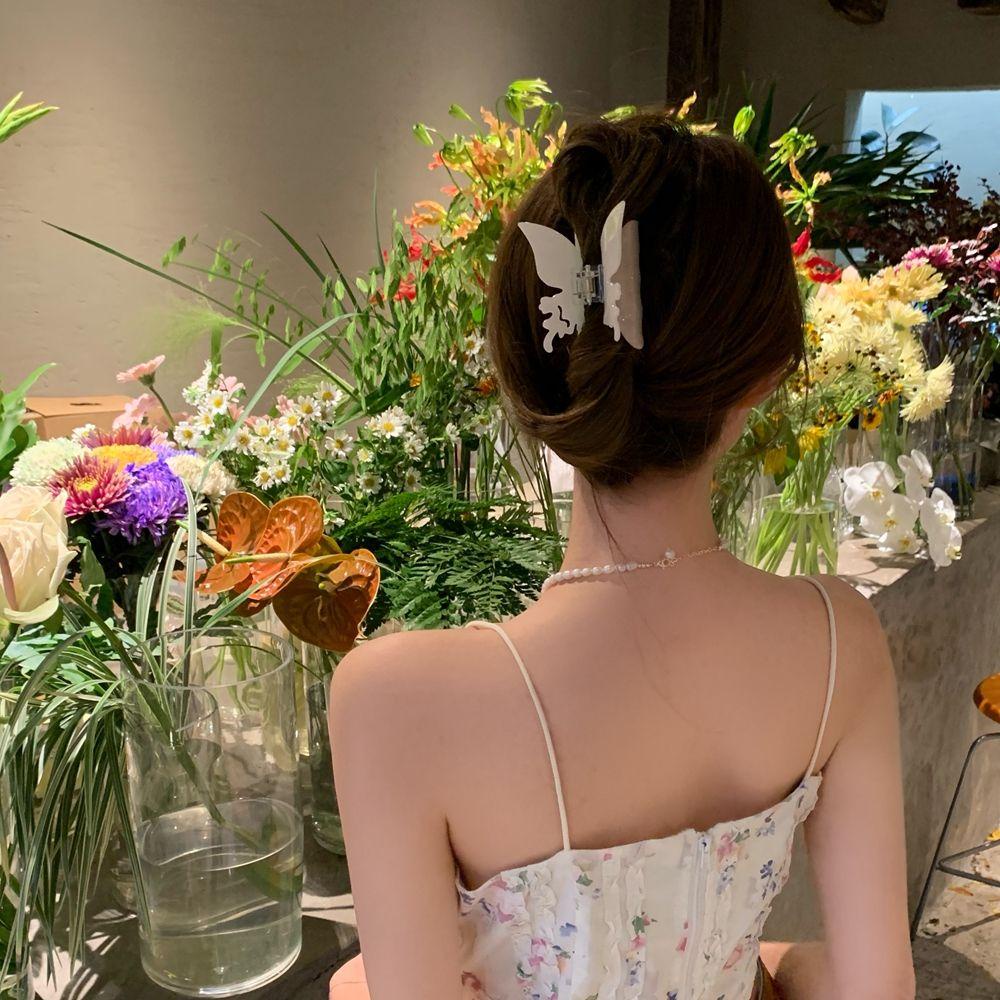 Kẹp Tóc Bướm / Cá Mập Cỡ Lớn Thiết Kế Đơn Giản Xinh Xắn WMES15H Cho Nữ