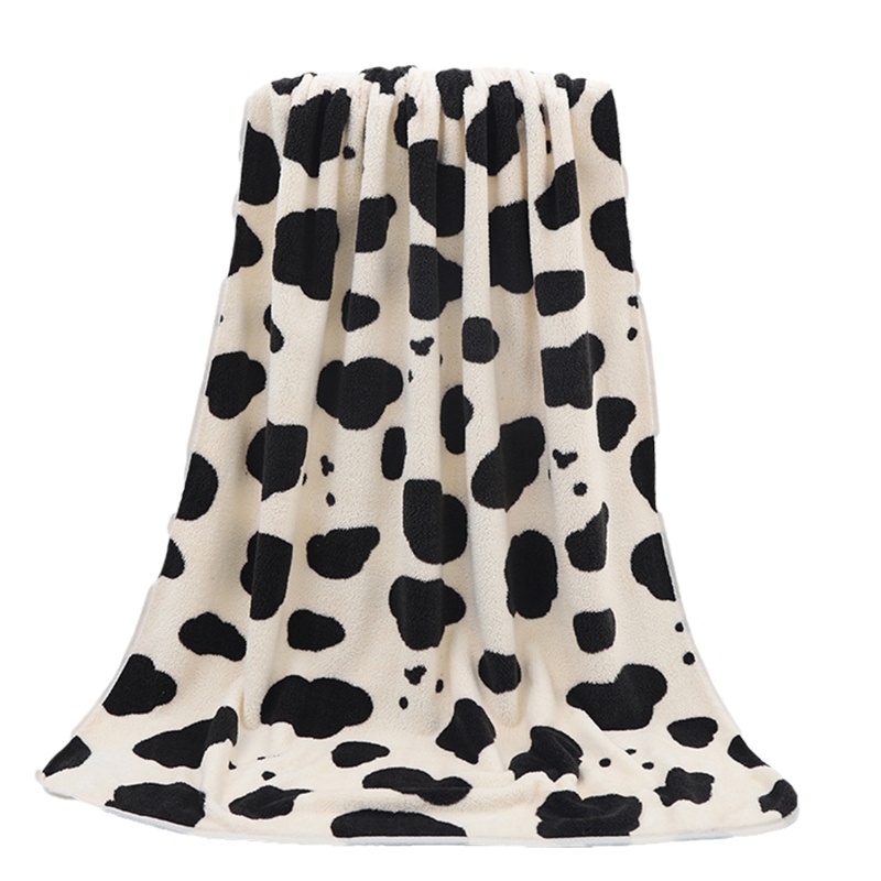 Bộ Khăn Lau Mặt Và Khăn Tắm Vải Lông Cừu San Hô Dày Dặn Thấm Hút Tốt