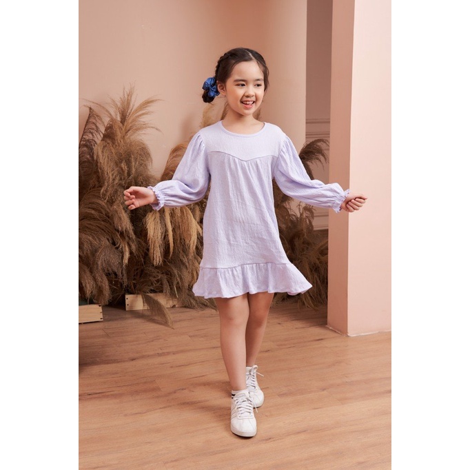 Đầm dài tay chất liệu 95% cotton Rabity 91821