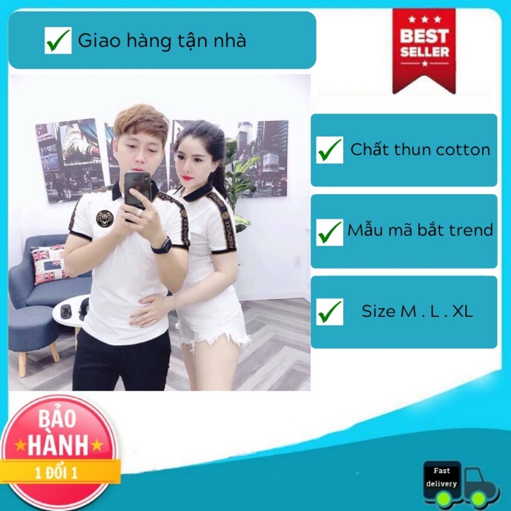 ÁO THUN NAM TAY NGẮN CỔ BẺ THỂ THAO KHÁNG KHUẨN LOGO MẶT BÁO THOÁNG MÁT