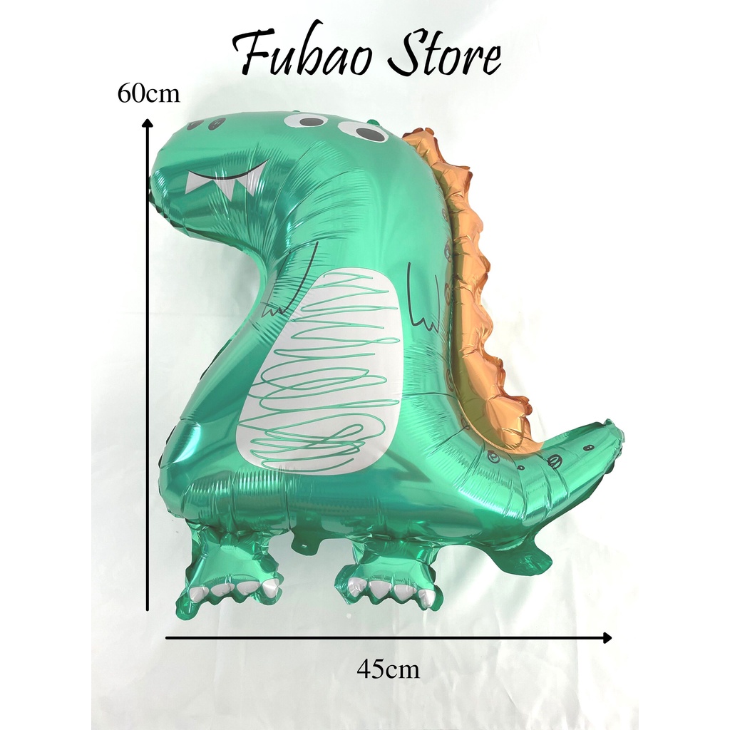 Bong bóng hình khủng long màng nhôm dễ thương, trang trí sinh nhật, size đại Fubao Store