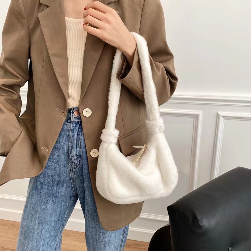 Sf9382 Túi Xách Đeo Vai Flannel Mềm