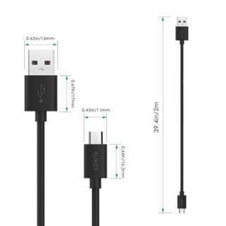CÁP MICRO USB AUKEY CB-D9 2M ( Hàng chính hãng 100%)