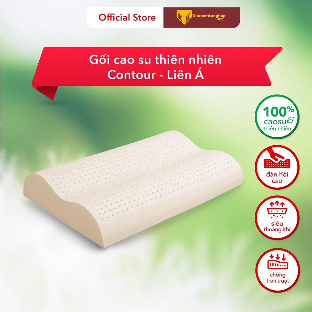 Gối cao su thiên nhiên Contour Liên Á chính hãng