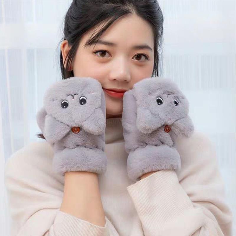 1 Đôi Găng Tay Len Hở Ngón 258 Mềm Mại Dày Dặn Giữ Ấm Mùa Đông Có Thể Chạm Màn Hình Cảm Ứng