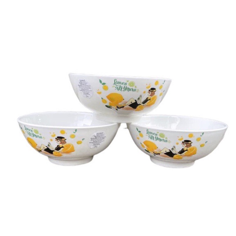 Bộ 2 Tô Sứ Loe 18cm Trắng Trơn / Trắng Hoạ Tiết Tráng Men Cao Cấp - Tô Đựng Canh, Phở