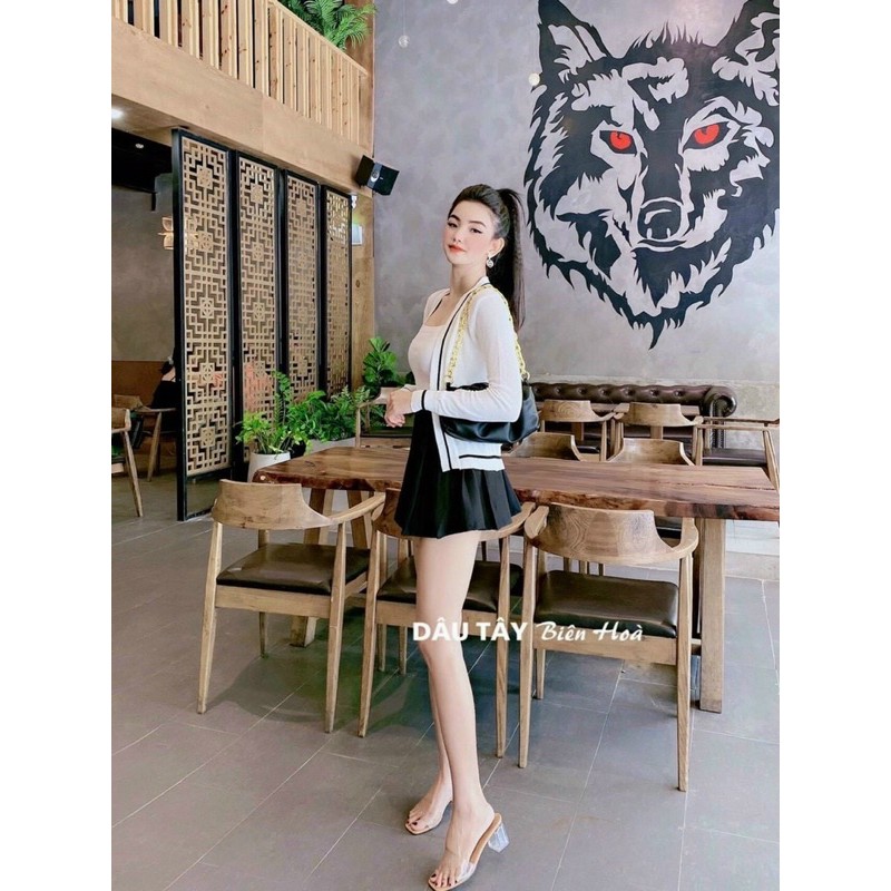 khoác len viền xinh