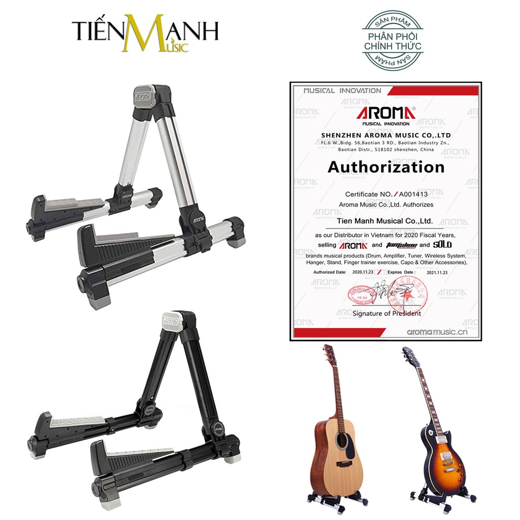 [Chính Hãng] Aroma AGS-08 Giá Để Đàn Guitar, Ukulele, Violin, Mandolin (Loại gấp nhỏ gọn AGS8 - Kệ chân đỡ chữ A AGS08)