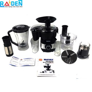 Máy xay ép đa năng Matika MTK-3145 với các chức năng xay sinh tố, ép trái cây, cắt lát, thái sợi