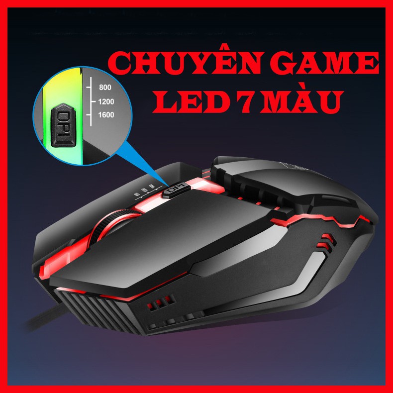 [ RẺ VÔ ĐỊCH ] Chuột máy tính GAMING M3 LED 7 màu viền cực đẹp, giá cực tốt hôm nay BẢO HÀNH 6 THÁNG