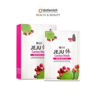 Mặt nạ dưỡng da SNP cấp ẩm chiết xuất xương rồng - Jeju Cactus Mask - 1 miếng