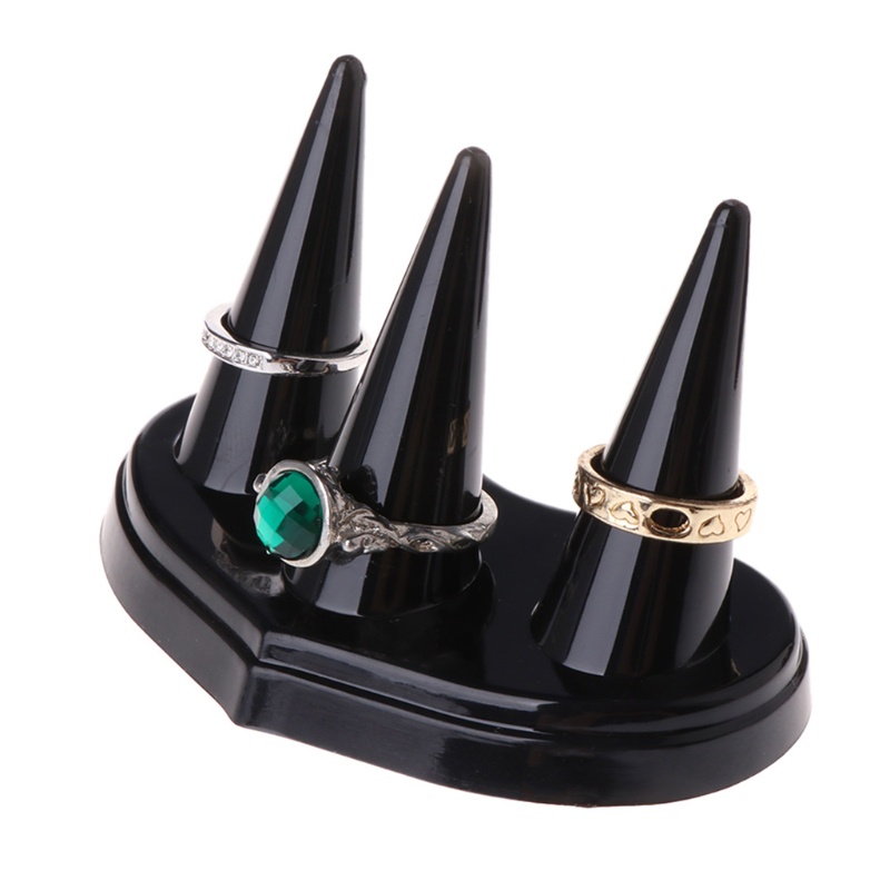 Giá Trưng Bày Nhẫn 3 Ngăn Màu Đen Tiện Dụng